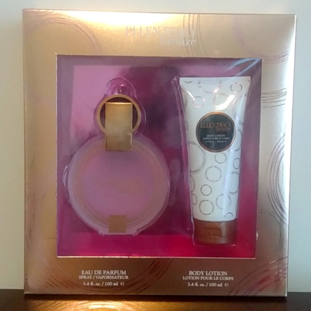 Ellen Tracy Bronze Perfume Spray and Body Lotion Set